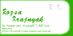 rozsa krajnyak business card